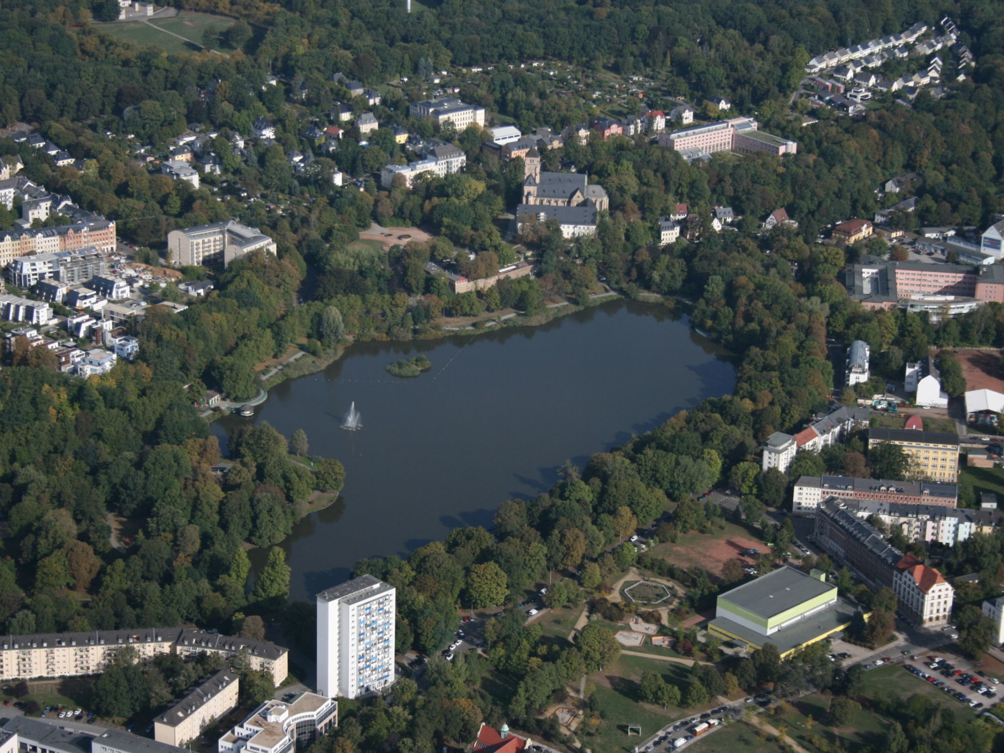 Chemnitz, Schlossteich Chemnitzer Luftbilder